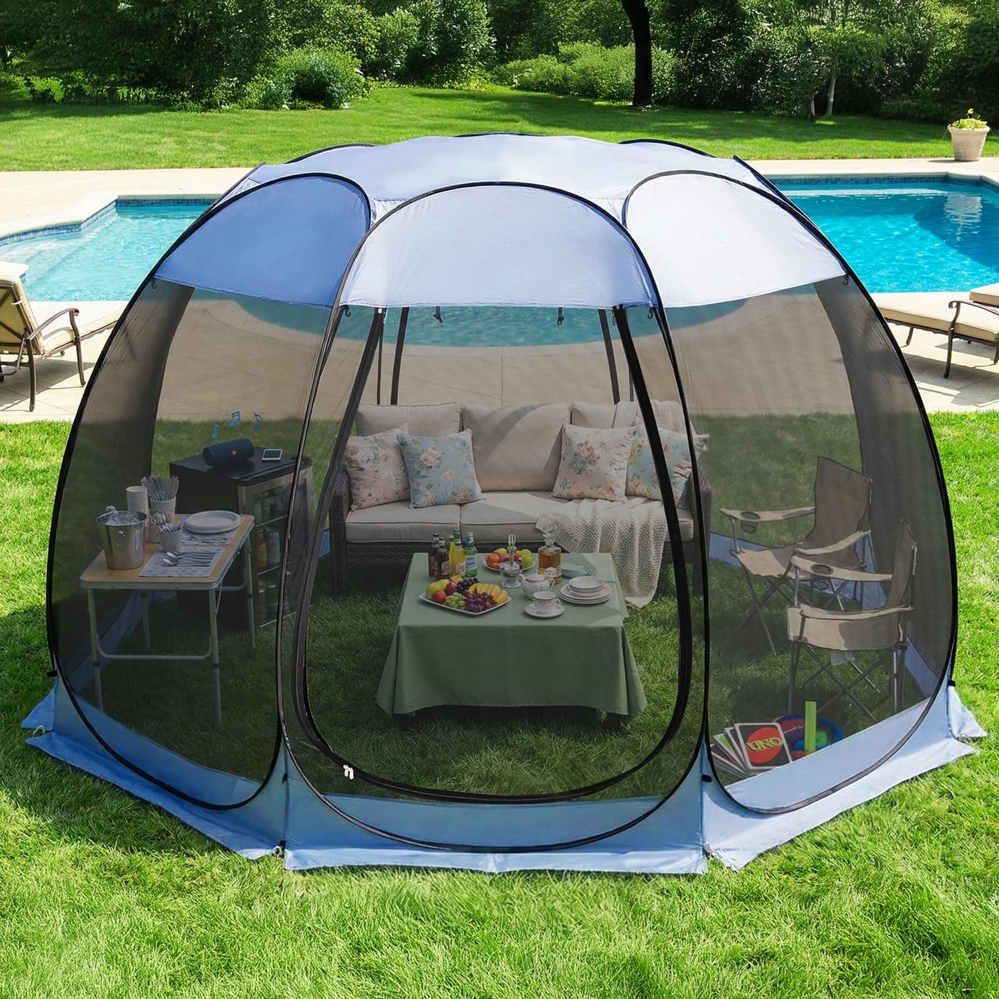 Pop-Up Screen House with UPF 50+ Sun Protection