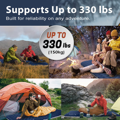 4-Inch Insulated Sleeping Pad for All-Season Camping