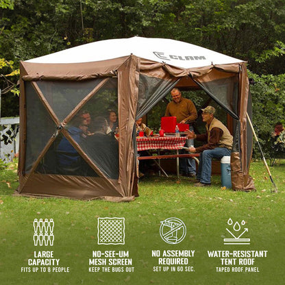 12.5 ft Pop-Up Screen Tent & Outdoor Gazebo