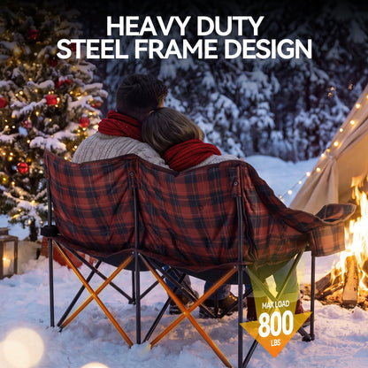 Heavy-Duty Double Camping Chair for Two Adults