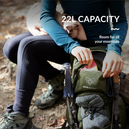 22L Hiking Hydration Backpack with 2L Bladder