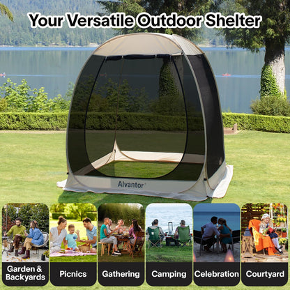 Pop-Up Screen House with UPF 50+ Sun Protection