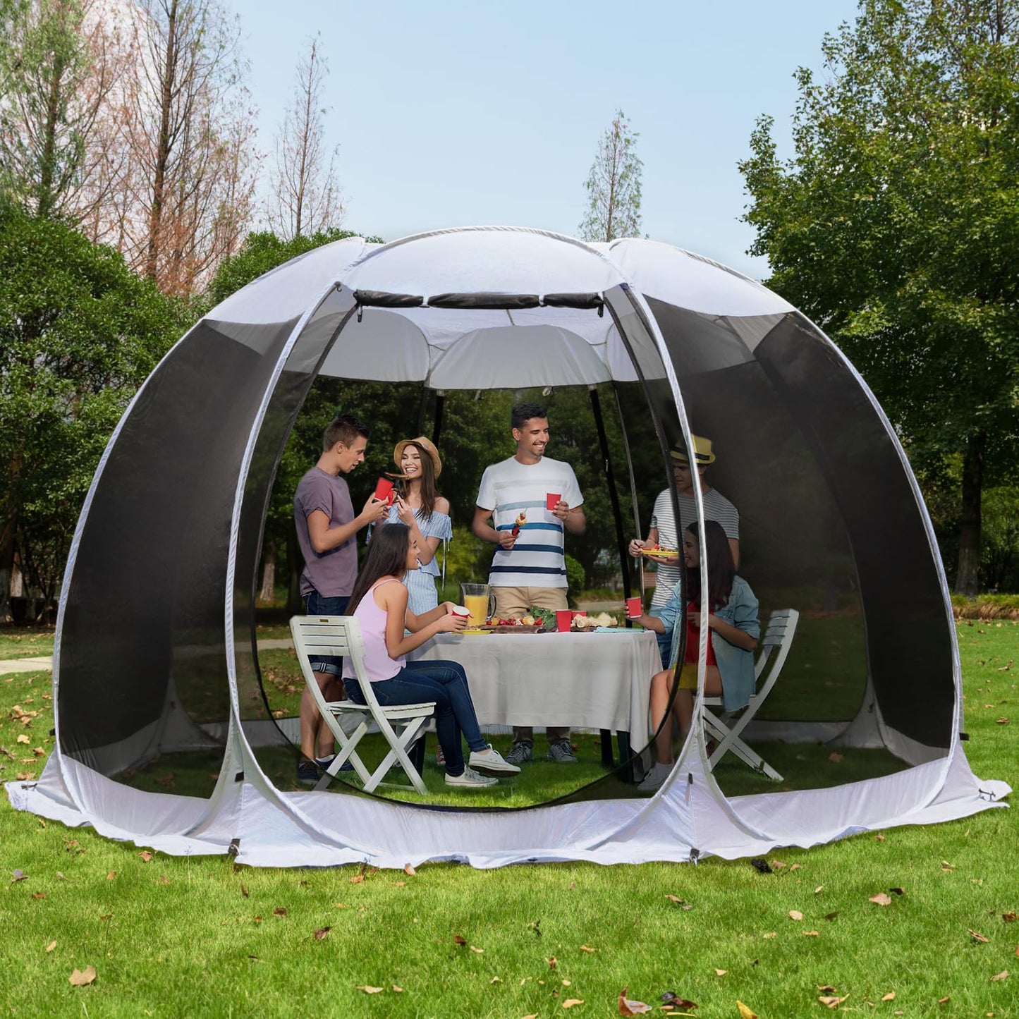 Pop-Up Screen House with UPF 50+ Sun Protection