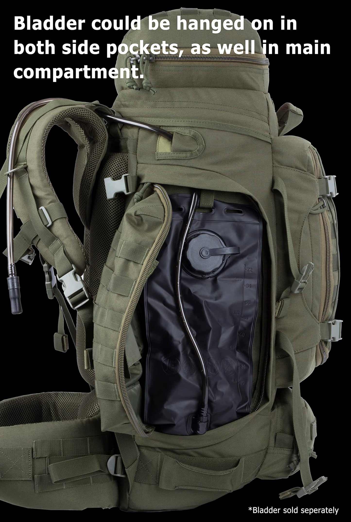 70L Tactical MOLLE Camping & Backpacking Rucksack