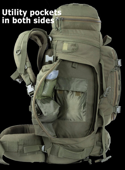 70L Tactical MOLLE Camping & Backpacking Rucksack